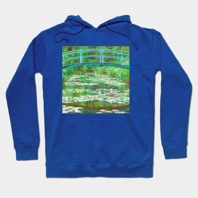 Claude Monet Japanese Footbridge famous art painting Hoodie by CONCEPTDVS